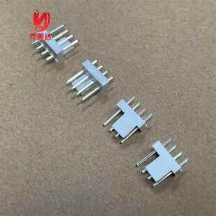 2510 3+1P错位针座 2510-4p防呆风扇弯针座 MX2.54 4P半靠背 直针