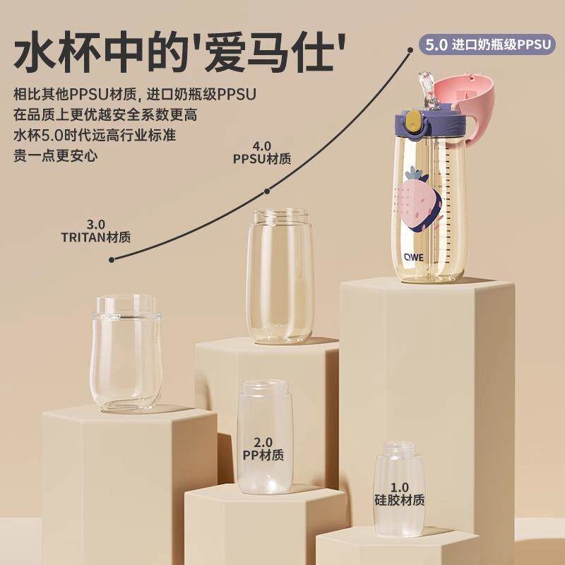 PPSU孕妇水杯吸管杯子高颜值产妇便携带刻度糖耐夏季大容量塑料