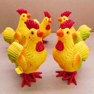 网红发条玩具上弦蹦跳大公鸡仿真动物男女孩开发智力学爬1到3岁