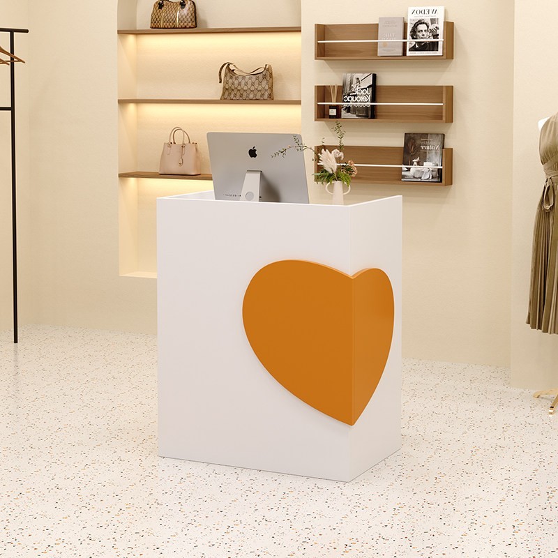 收银台店铺小型前台理发店简约现代美容美甲吧台桌服装店收银柜台