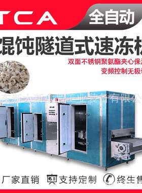 新大新工厂直供隧道式速冻机 全自动速冻设备 馄饨隧道式速冻机