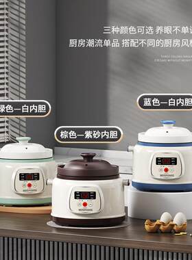 新款直销电炖锅砂锅养生全智能可定时预约电煮锅煲汤锅家用电器智