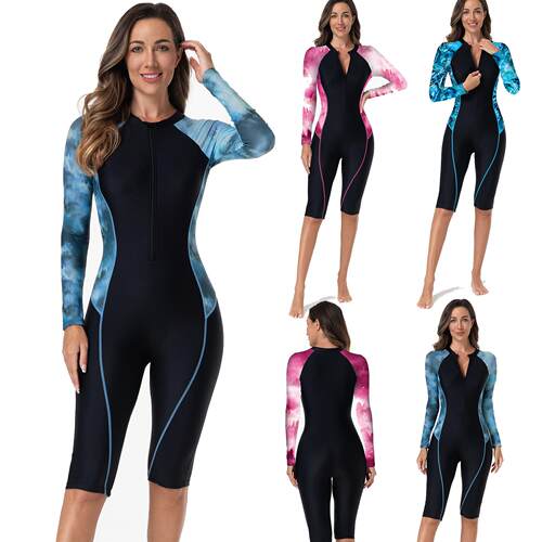 Swimsuit one-piece long sleeved surfing suit diving suit