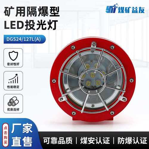 DGS24/127L(A)矿用隔爆型LED投光灯36W矿用投光灯扒渣机照明大灯