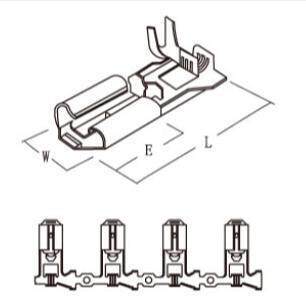 HXH红星HX6.3HS-21T HX6.3HS-41T 插簧端子 连带 整卷