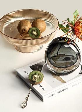 简约现12316代玻花瓶轻软奢样板房装意饰客厅摆件桌面插花创琉璃