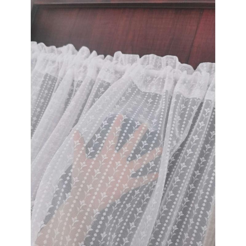 思幔白色蕾丝短帘门帘田园乡村风格厨房飘窗阳台半帘咖啡帘小窗帘