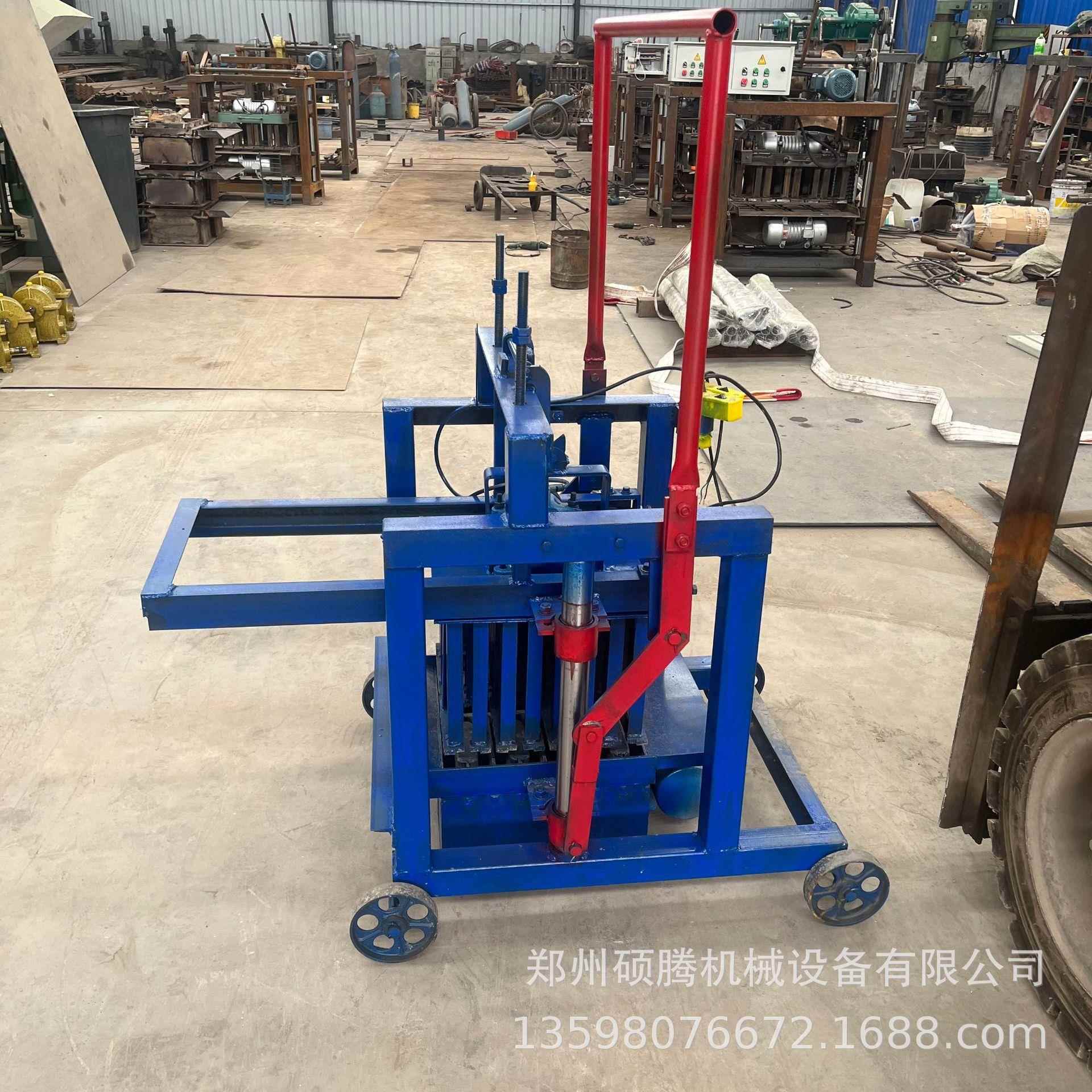 小型混凝土空心砖机 4-35半自动六角护坡砖水泥制砖机 水泥砖机