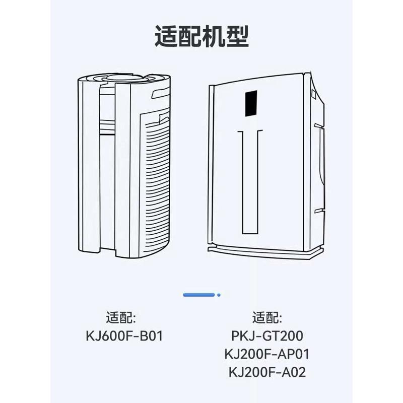 适配完美宜悦一代二代空气净化器滤芯PKJ-GT200/KJ600F-B01过滤网