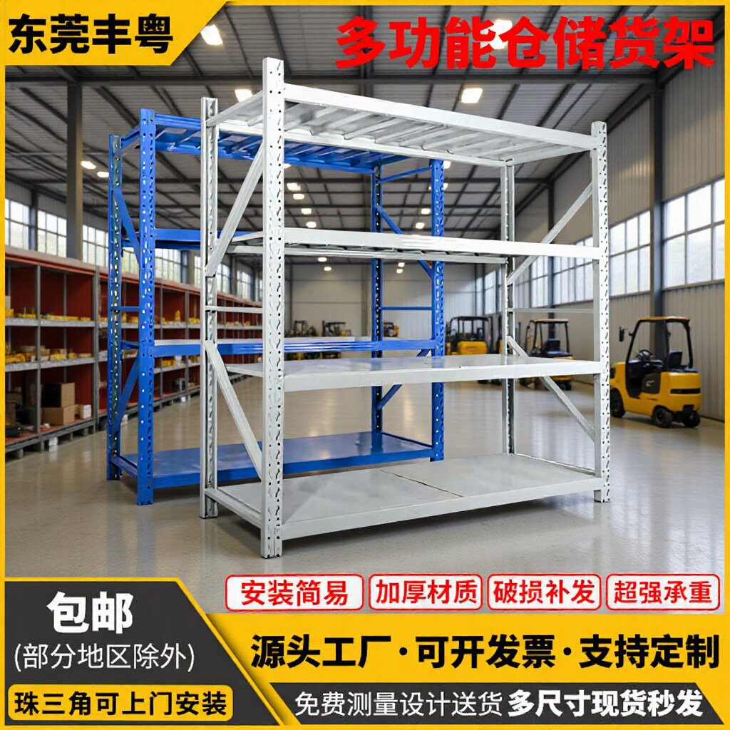 置物架家用杂物储物架服装五金工厂超市仓储货架仓库架子壁挂式