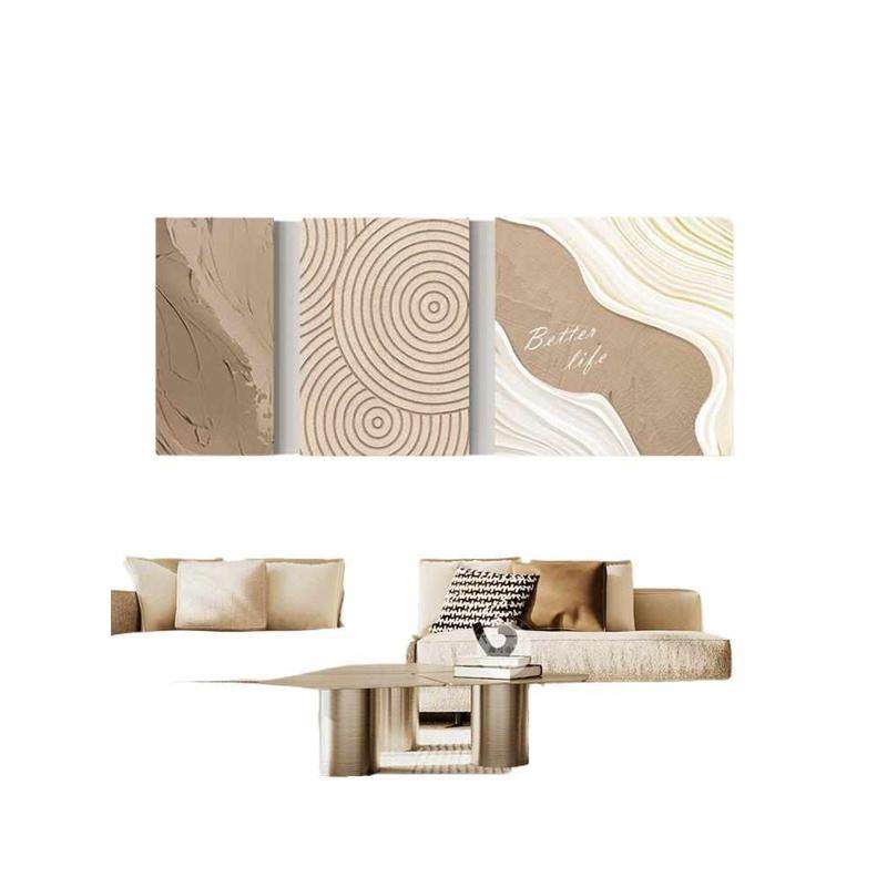 北欧奶油风客厅沙发背景墙装饰画感抽象挂画现代简约三联壁画装饰,家居饰品,现代装饰画,淘宝优惠券,粉丝福利购,淘宝优惠卷