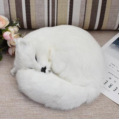 三色大号高彷真狐狸白狐狸睡狐狸治愈系萌物送女生送闺蜜创意礼物