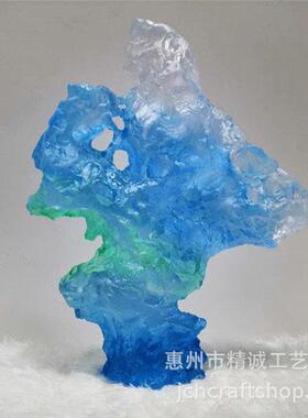 太厂家销透明树脂湖装石酒店别直墅样板房艺术摆65465件抽象雕塑