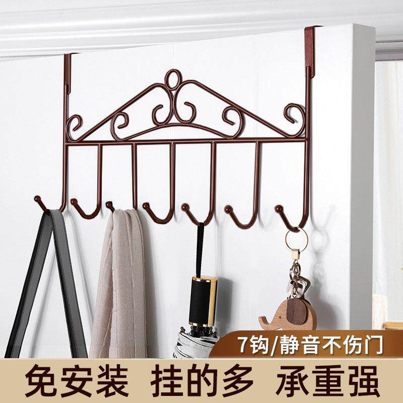 门后挂钩免打孔墙上挂衣架神器门上挂架壁挂子强力无痕衣服帽衣钩