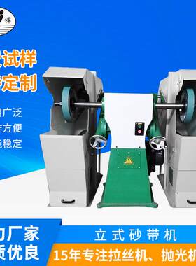 厂家供应立式砂带机五金木材磨光拉丝伸臂电动砂带机双工位砂带机