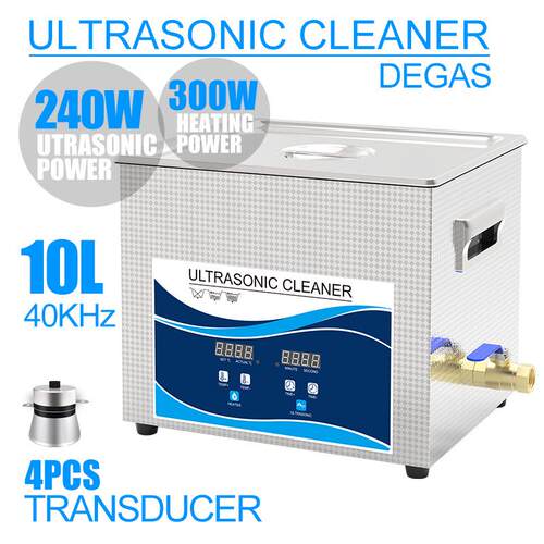 跨境热销工业超声波清洗机强力10L大容量高效除油蜡去锈清洗机