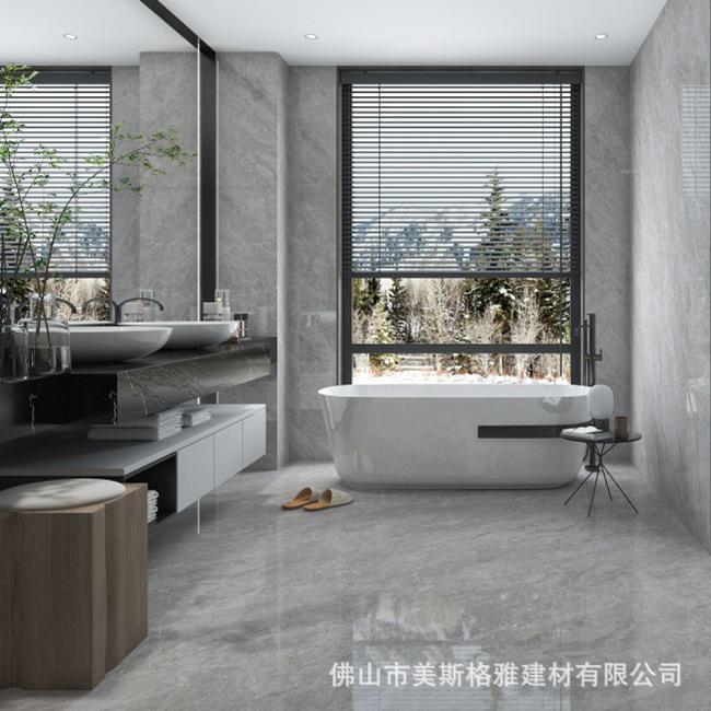 广0任意连纹密缝铺贴瓷600x12东0砖简约客厅防滑600x1200地砖玻化