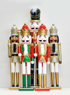 胡桃夹子士兵卡通耶诞节新年装饰轻奢商场店铺门口网红大摆件落地