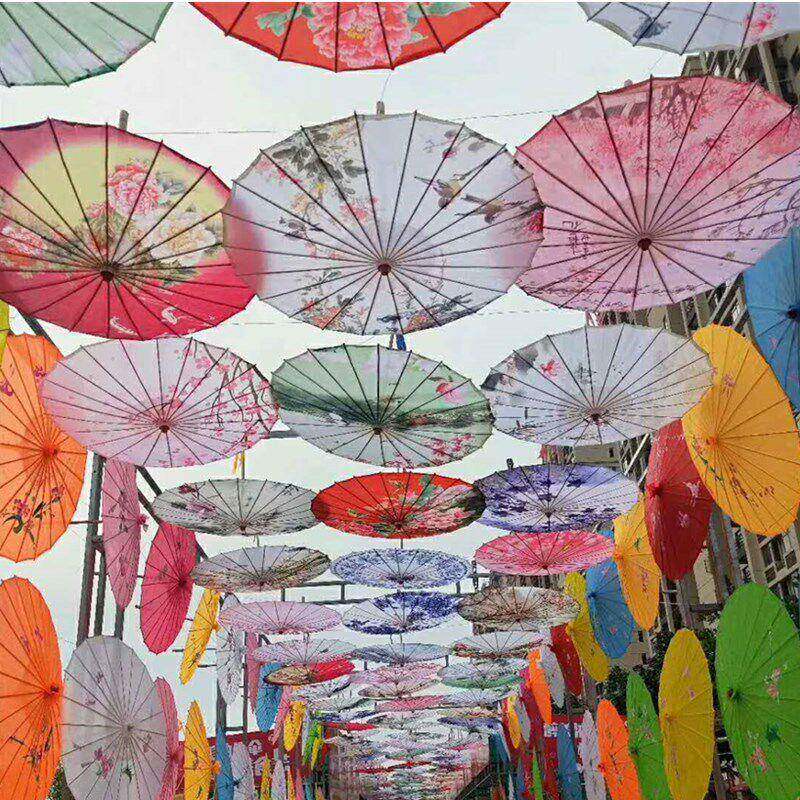 油纸伞纯手工汉服防雨防晒传统实用女江南拍照道具古风装饰桐油伞