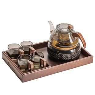 蜡烛台加热底座保温煮茶器煮茶炉套装 玻璃煮茶壶泡茶家用单壶日式