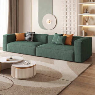 风四人直方块北欧排三人客厅奶油豆腐块小户型位布艺沙发棉麻组合