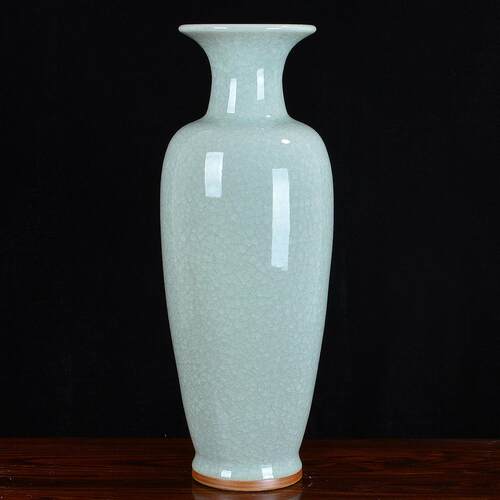 仿古钧瓷落地大花瓶陶瓷客厅插花中式瓷器家居装玄关茶桌饰品摆件