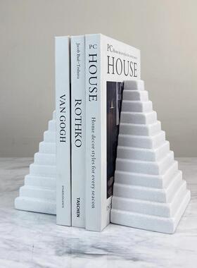 阶梯书架楼梯书靠摆件北欧现代简约家居客厅样板房书房酒店饰品