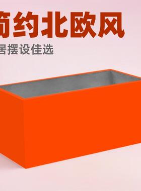包邮水泥花盆长方形马槽简约北欧风家居摆设酒店办公室镁泥花盆