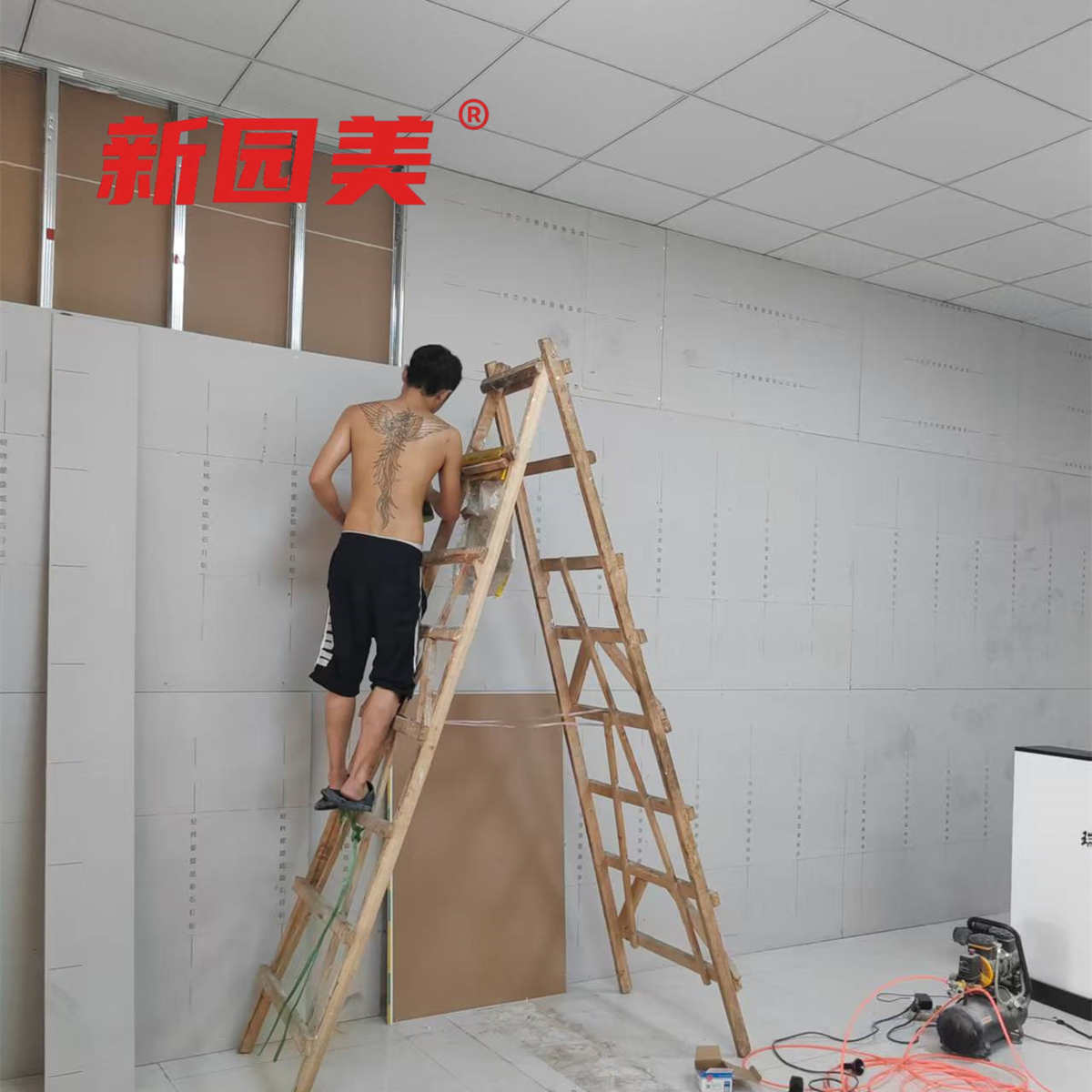 重庆轻钢龙骨石膏板吊顶隔墙隔断工装厂房办公楼商铺装修全部配齐