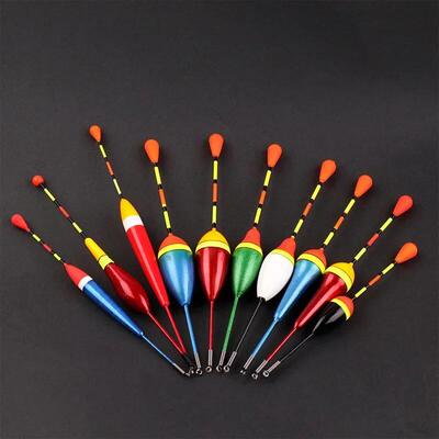 10PCS Fishing Floats Set Buoy Bobber Fishing Light Stick Flo