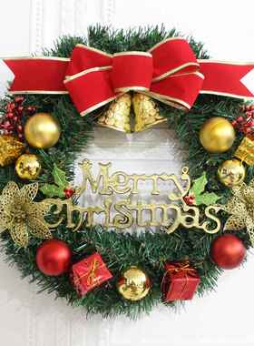 直销新款圣诞花环30/40/50cm 圣诞节装饰品橱窗道具商场场景布置