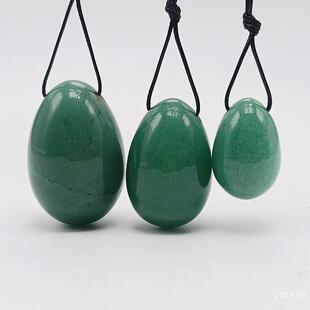 新款纯天然绿东陵玉石鸡 蛋鸡蛋形半宝石件吊坠饰品 手把玩件摆件