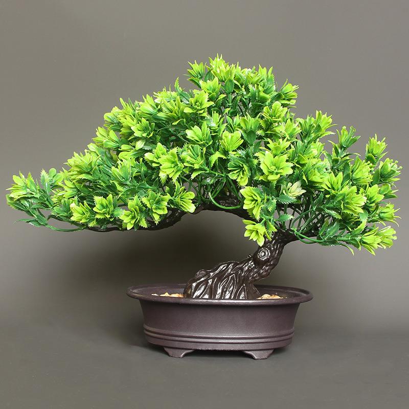 仿真花假花迎客松塑料摆件桌面客厅盆栽造景绿植摆放装饰品盆景花