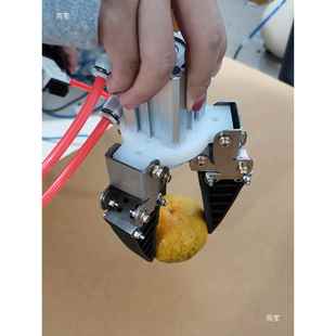 柔性机爪仿缸生性机械手指741械气柔软体自适应气动柔性夹爪三爪