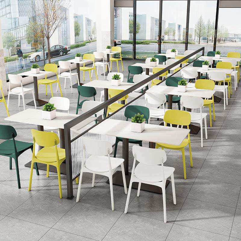校公司员食堂餐桌椅学堂生工饭小DTC吃店组合餐饮商用4人学餐厅岩