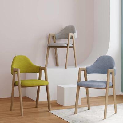 Nordic restaurant Dining chair backrest makeup soft stool