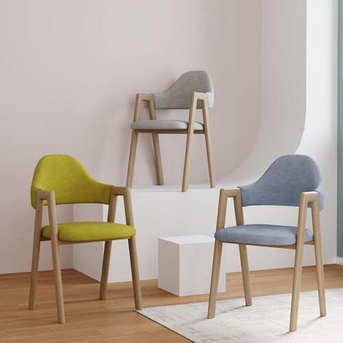 Nordic restaurant Dining chair backrest makeup soft stool