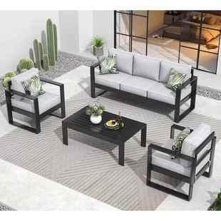 外567沙发院露庭室外台简约全铝休闲椅组户合客厅防水防晒铝合金