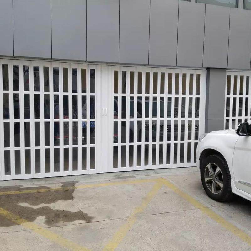 PVC折叠洗车店拉门汽车美容房间防尘防水隔断商场店铺隐形百叶