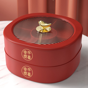 果盘家用客厅茶几糖果盒网红过年零食收纳水果坚干果盘 2023新中式