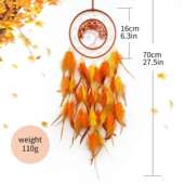 新款 饰室内挂饰床头风铃挂件跨境 夜光珠捕梦网羽毛工艺品家居装