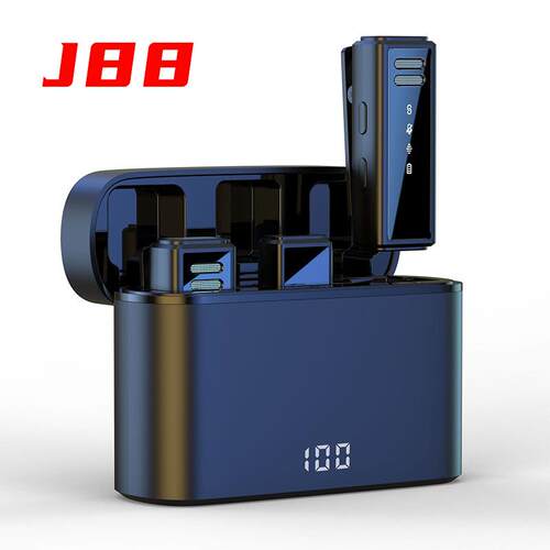 J88直播降噪视频拍摄话筒充电仓数显无线领夹麦克风私模
