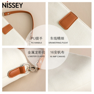 新款斜挎包ins水桶包单肩手机包简约女包帆布挎包方包女