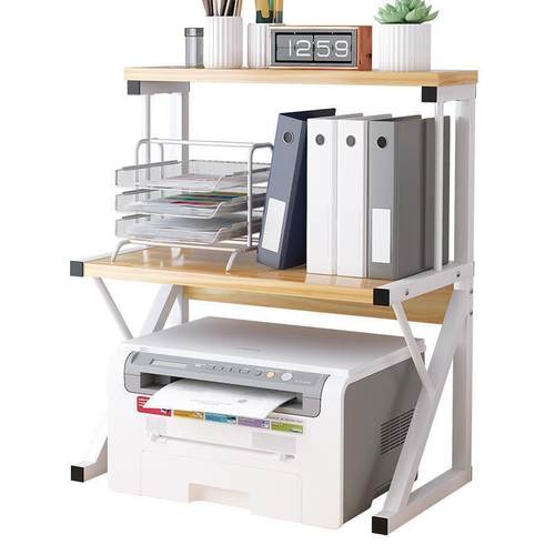 打印机架子微波炉置物架三层多功能桌面支架免打孔厨房烤箱收纳架