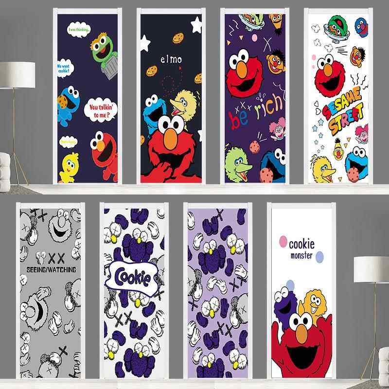 PVC防水防潮装饰自粘贴画卡通儿童房卧室寝室旧门翻新门纸贴纸,个性定制/设计服务/DIY,写真/海报印制,淘宝优惠券,粉丝福利购,淘宝优惠卷