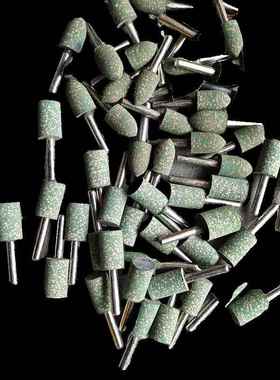 芝麻磨头打磨抛光橡皮海绵磨头柄616 20 25模具修磨电磨绿色磨头