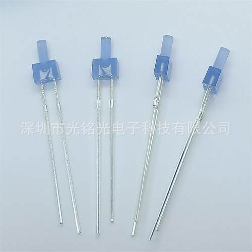 厂家供应 F2/2MM蓝发蓝 胶体长脚直插灯珠 蓝色光 LED 发光二极管