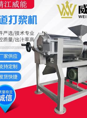 厂家直销大型全不锈钢工业商用红枣芒果蓝莓桑葚番茄单道打浆机