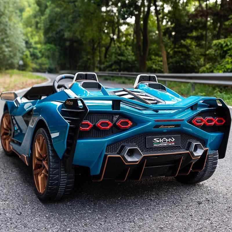 高档超大人座博基尼儿童电动车玩具汽车可坐兰大人小孩宝宝双遥童
