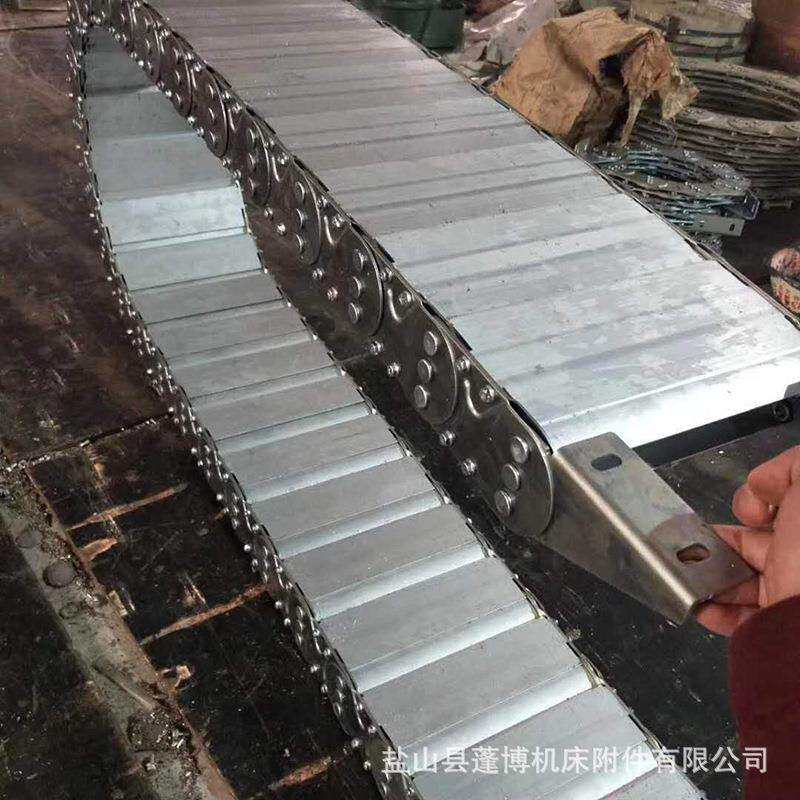 钢铝拖链 机床穿线钢铝拖链桥式钢制工程电缆拖链金属坦克链